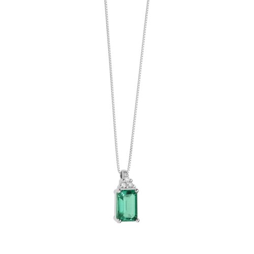 Collana Comete Smeraldo e Diamanti GLB 1438