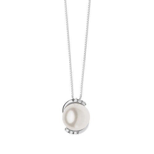 Collana Comete Oro, Diamanti e Perle GLP 545