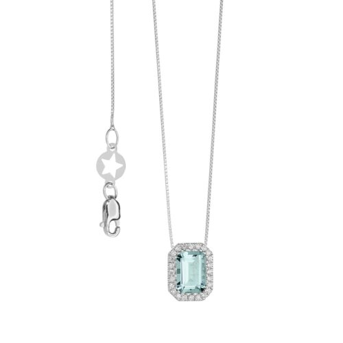 Collana Comete Oro e Acquamarina GLQ 287