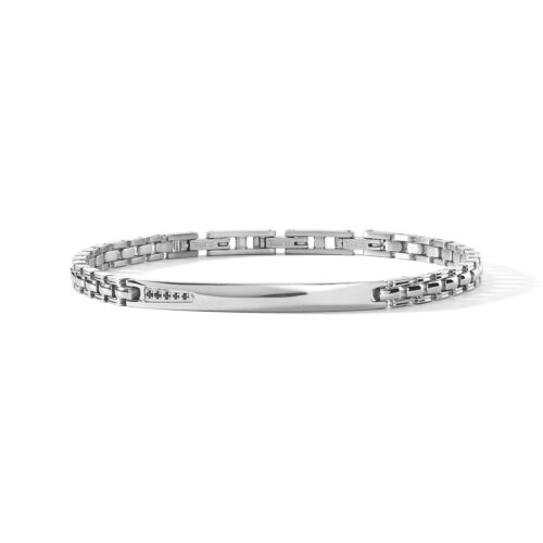 Bracciale Comete Acciaio Zirconi Neri UBR 913