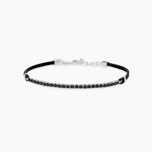 Bracciale in argento 925/°°° nylon zirconi