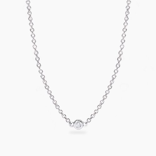 Girocollo in argento 925/°°° diamanti lab-grown