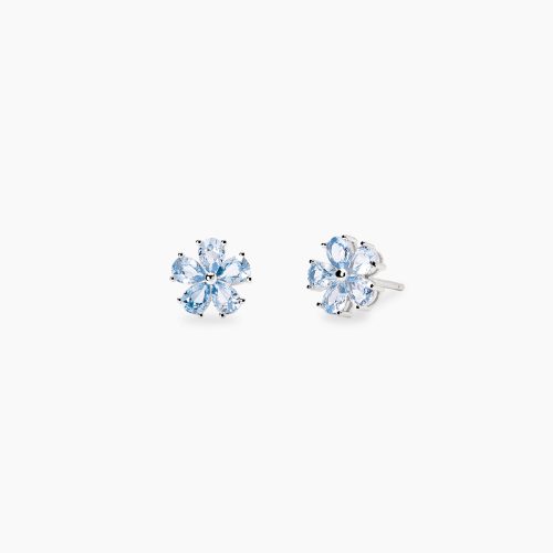 Orecchini in argento 925/°°° acquamarina sintetica