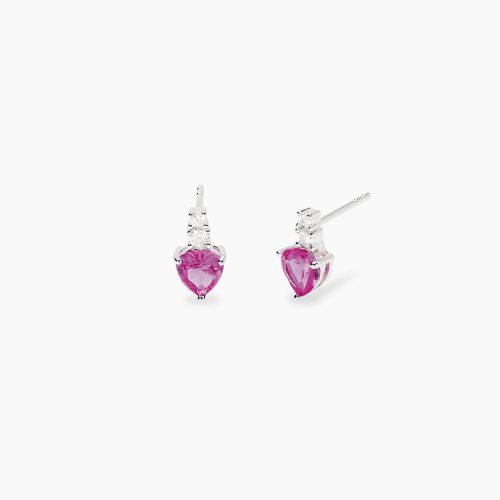 Orecchini in argento 925/°°° corindone sint zirc
