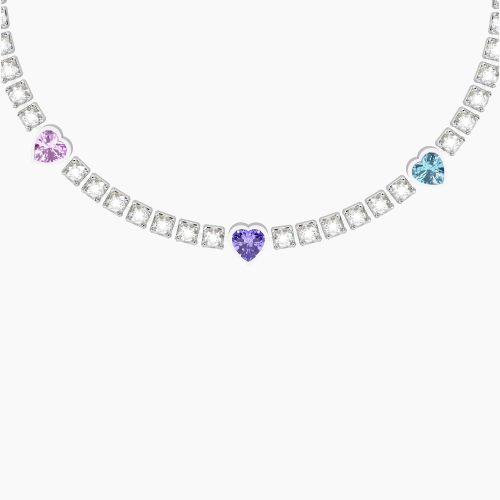 Bracciale in acciaio 316L cristalli zirconi 732360