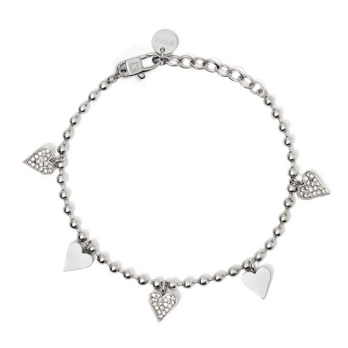 Bracciale in acciaio 316L Cristalli