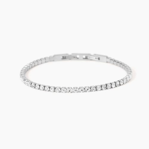 Bracciale in acciaio 316L cristalli