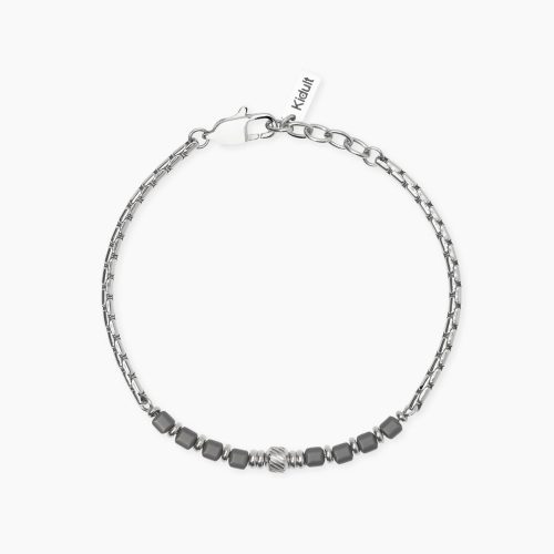 Bracciale in acciaio 316L ematite