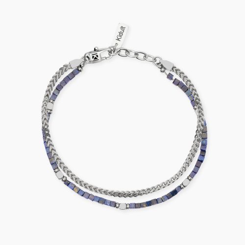 Bracciale in acciaio 316L sodalite