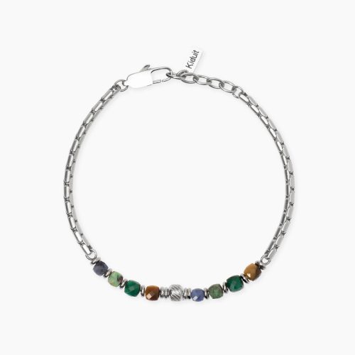 Bracciale in acciaio 316L pietre