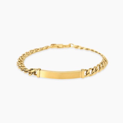 Bracciale in acciaio 316L PVD giallo