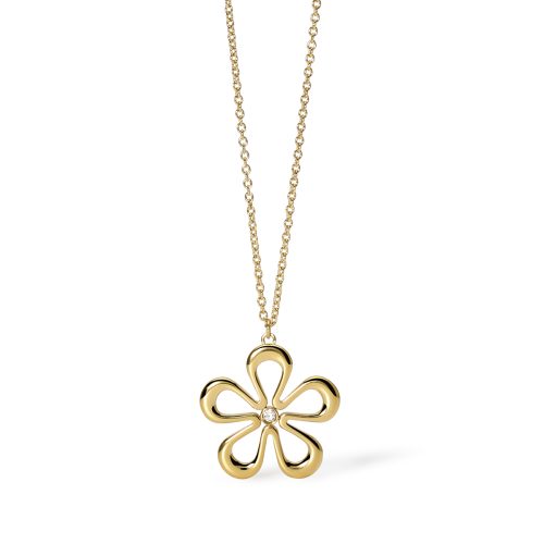 Collana in acciaio 316L PVD giallo cristalli