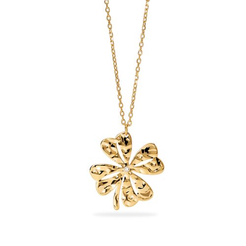 Collana in acciaio 316L PVD giallo cristalli