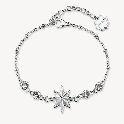 Bracciale CHAKRA in acciaio 316L, con rosa dei BHKB291