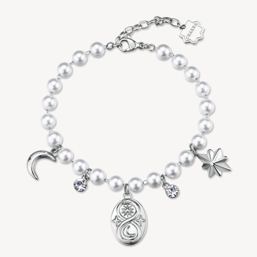 Bracciale CHAKRA in acciaio 316L, con luna, BHKB294