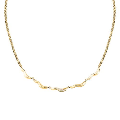 DESIGN NECKL SS YG CRYSTAL 40+5CM SAYP01_1