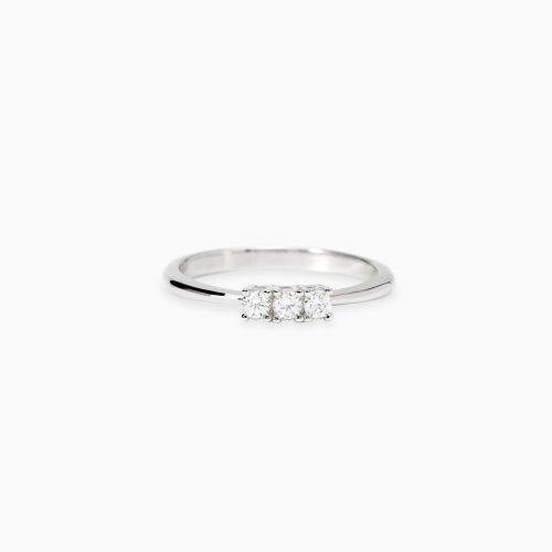 Anello in argento 925/°°° diamanti lab-grown