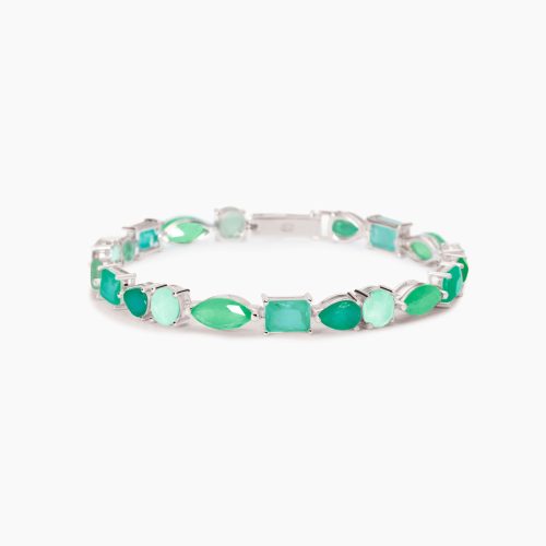 Bracciale in argento 925/ººº glass cristallo rocca