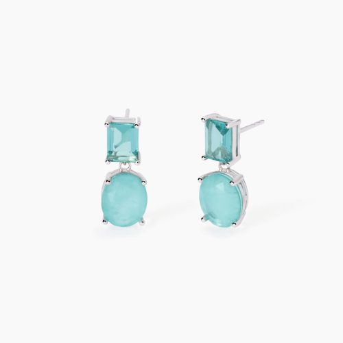 Orecchini in argento 925/°°° glass cristallo rocca
