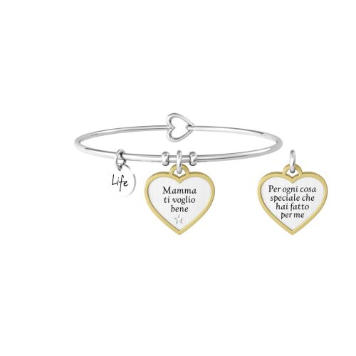 Bracciale in acciaio 316L e PVD Gold