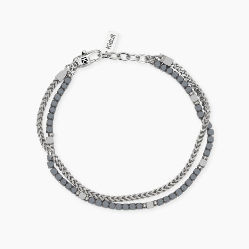Bracciale in acciaio 316L ematite