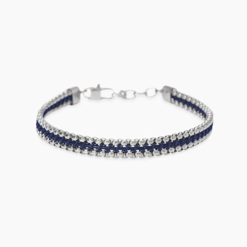 Bracciale in acciaio 316L nylon pelle