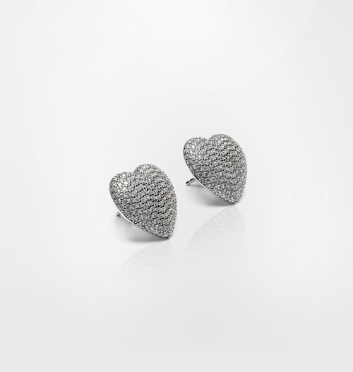 SILVER EARR SILV925 RH CZ WHITE 1.8CM